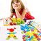209 Pieces Wooden Pattern Blocks, Geometric Shapes Blocks Pattern Blocks with Cards Tangram Puzzles for Kids Educational Tangram Toys
